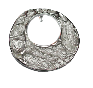 Silver Crinkle Polo Pendant